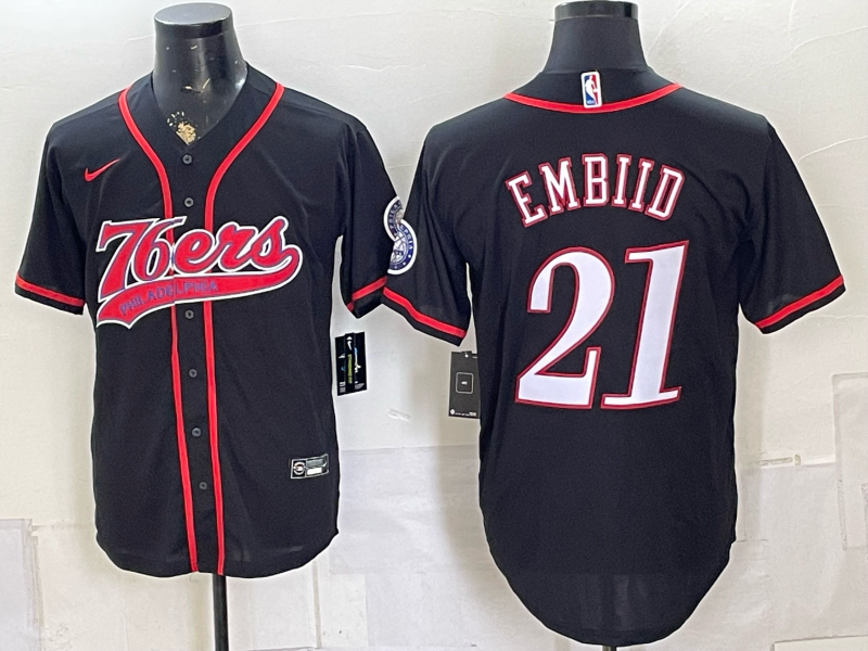 Men Philadelphia 76ers #21 Embiid black Nike 2026 NBA Jersey 0806003->philadelphia 76ers->NBA Jersey